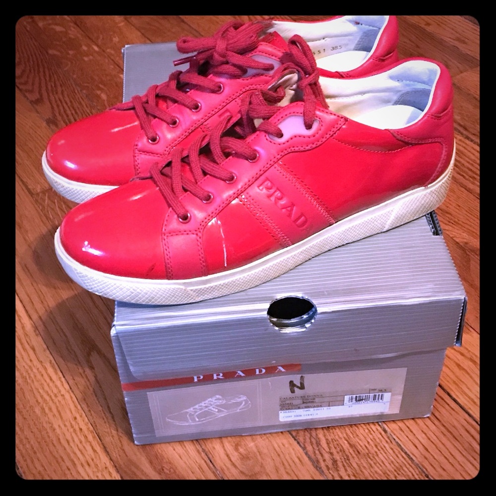 Red Hot (Authentic) Prada Sneaks